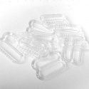 Regulador transparente de plástico para tirante de lencería-12mm