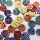 Botones de madera para bordar en colores