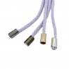 Terminal decorativo metálico para cordón - cilindro