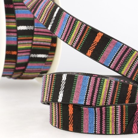 Cinta para bolsos tejida con trasera en polipiel, 25mm ancho