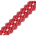 Puntilla no elástica de 3cm, color rojo