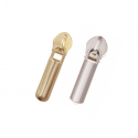 Cursor 3mm decorativo plateado BARRA para cremallera continua de nylon fina