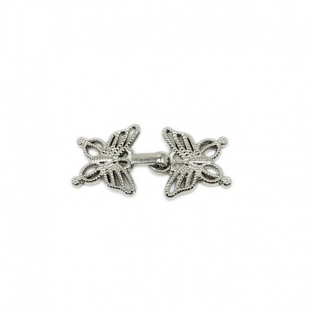 cierre / corchete metálico decorativo MARIPOSA
