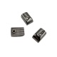 Terminal para cremalleras plateado