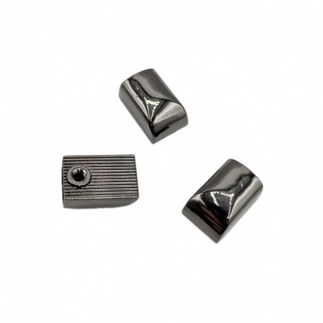 Terminal para cremalleras plateado
