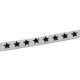 Cordón plano 1cm estampado estrellas