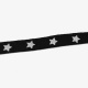 Cordón plano 1cm estampado estrellas