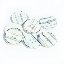 Botón blanco-gris efecto mármol 2,8cm