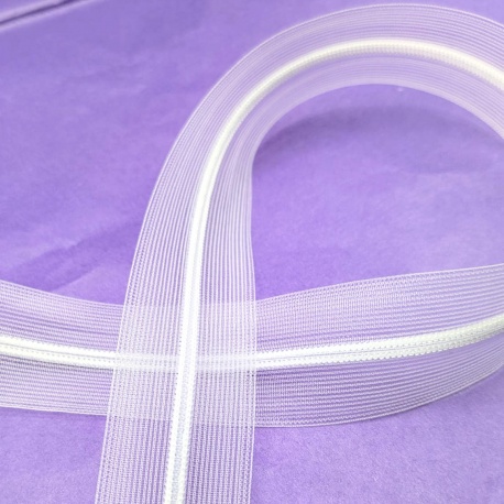 Cremallera continua muy fina transparente 3mm