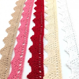 Puntilla no elástica de algodón de 1,8cm