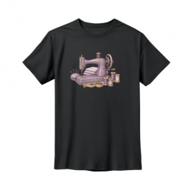 Camiseta estampado costura