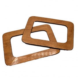 Asas de madera rectangulares para bolsos