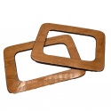 Asas de madera rectangulares para bolsos