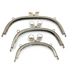 Boquilla para monedero o bolso con perlas