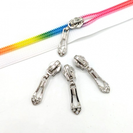 Cursor decorativo para cremallera continua ANCHA de 6mm