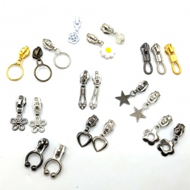 Cursor decorativo para cremallera continua ANCHA de 6mm