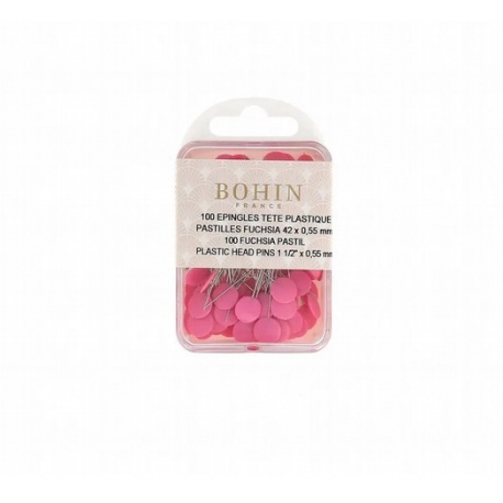 Alfileres PREMIUM Bohin cabeza plana rosa